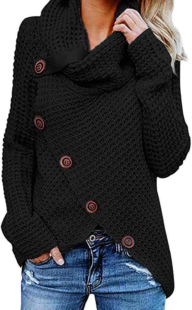 Gilet col roulé avec boutons noir